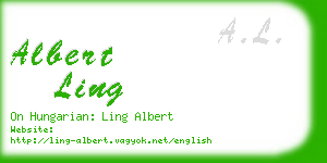 albert ling business card